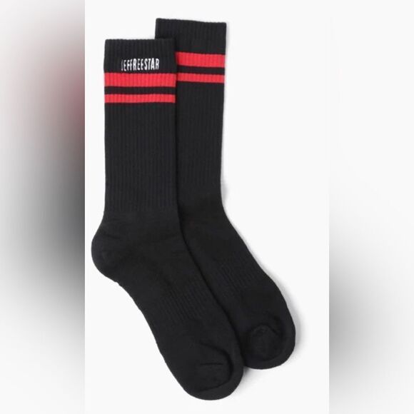 NWT Jeffree Star - Black & Red Calf Socks - Jeffree Star printed on each sock - Picture 2 of 5